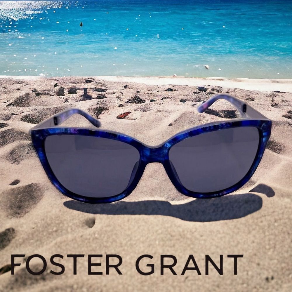 Foster Grant Polarized Sunglasses Blue Multi Color Frames Gray Lens